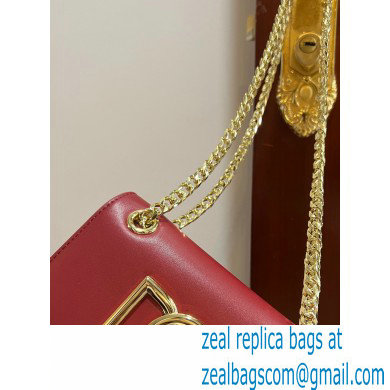 Dolce  &  Gabbana Calfskin 3.5 Chain phone bag Dark Red